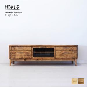 NEALD 無垢テレビボード テレビ台 ローボード アイアン NEALD テレビボード テレビ台 無垢 北欧 シンプル モダン ナチュラル