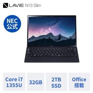 NEC 軽量  モバイルノートパソコン 公式・新品 office付き LAVIE Direct N13 Slim 13.3インチ Windows 11 Home Core i7-1355U  32GB メモリ 2TB SSD 1年保証｜necdirectshop