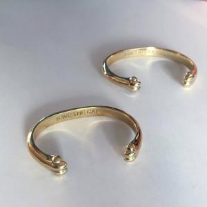 SAVE THE CAT　真鍮　肉球ぎゅっとバングル　