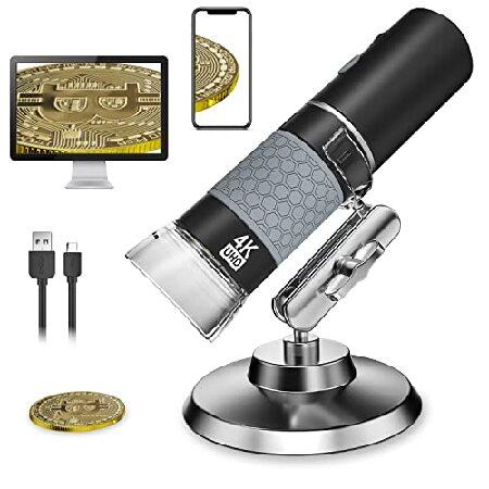 Bysameyee 4K 3840x2160P Wireless Digital Microscop...