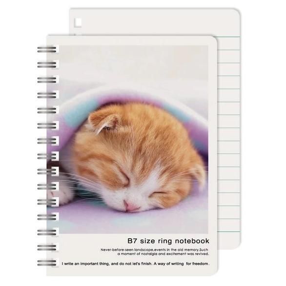 フォト・セレ　B7リングノート　（マンチカン）　猫　日本製
