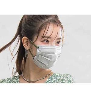 [ライトグレー]  2D　プリーツ3層不織布マスク　バイカラーマスク　MASCLUB　20枚セット