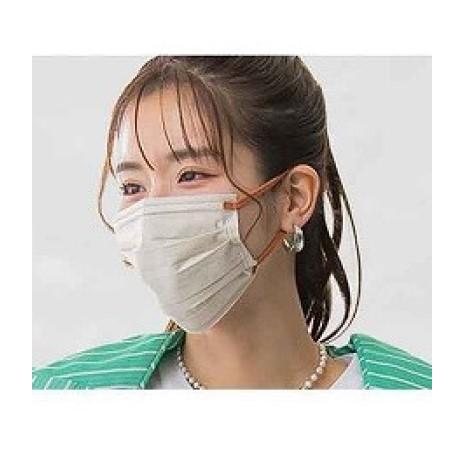 [グレージュ]  2D　プリーツ3層不織布マスク　バイカラーマスク　MASCLUB　20枚セット