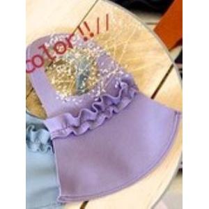 [ラベンダー]　日本製　ノーズワイヤー入り　フリルマスク