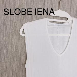 SLOBE IENA レディース トップス リブ ノースリーブ ホワイト 白 フリーサイズ 綿100% USED イエナスローブ｜nee-naarak