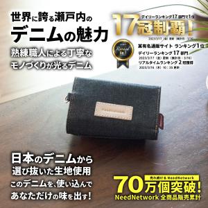 ミニ財布 日本が誇るデニム 三つ折り 財布 レ...の詳細画像1
