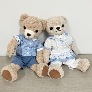 TEDDY BEAR CLOSETより女の子の材料キット（洋服＋パターンは含みません）　画像右ライトベージュ　カバー+P18新婦+P38bearAの右等　ベアキット1体分｜NEEDLE MAMA