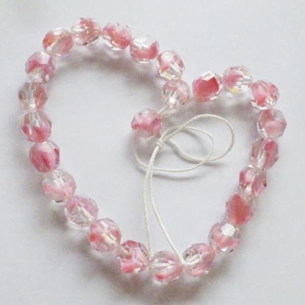 激レア　スワロフスキーヴィンテージストランド　Givre'　Rose　8mm25個　1本　タグ無し