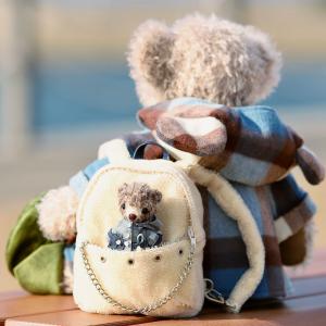 リュックサックとポーチ、ミニチュアテディベ�