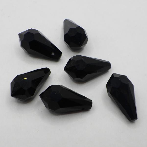 お買い得　Art6000　ヴィンテージスワロフスキー　ジェット　18ｘ9ｍｍ　6個