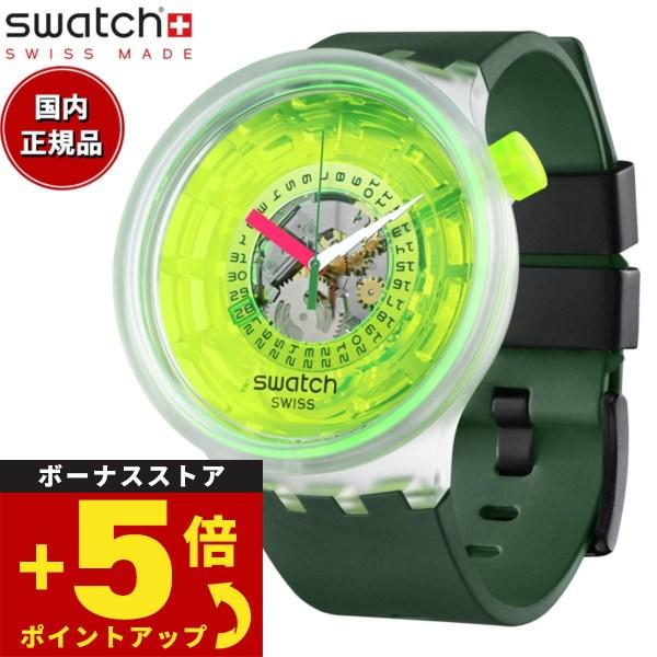 swatch スウォッチ BLINDED BY NEON 腕時計 SB05K400 ビッグボールド ...