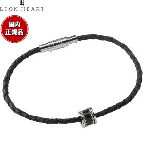 ライオンハート ブレスレット アクセサリー レザー ブラック メンズ 04B121SM LION HEART｜neel-watch