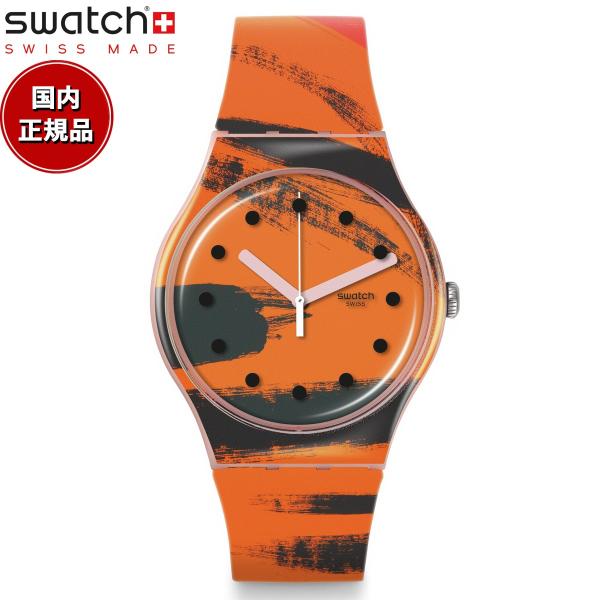 swatch BARNS-GRAHAM&apos;S ORANGE AND RED ON PINK バーンズ ...