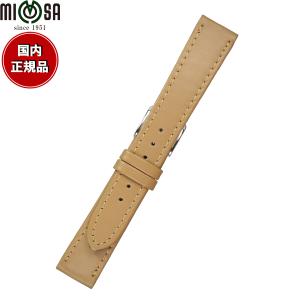 10％OFFクーポン&店内 ミモザ MIMOSA 腕時計 替えバンド ベルト メンズ Eカーフ カーフ 19mm キャメル/シルバー 時計 革 牛革