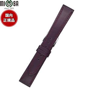 10％OFFクーポン&店内 ミモザ MIMOSA 腕時計 替えバンド ベルト メンズ Eカーフ カーフ 19mm ワイン/シルバー 時計 革 牛革