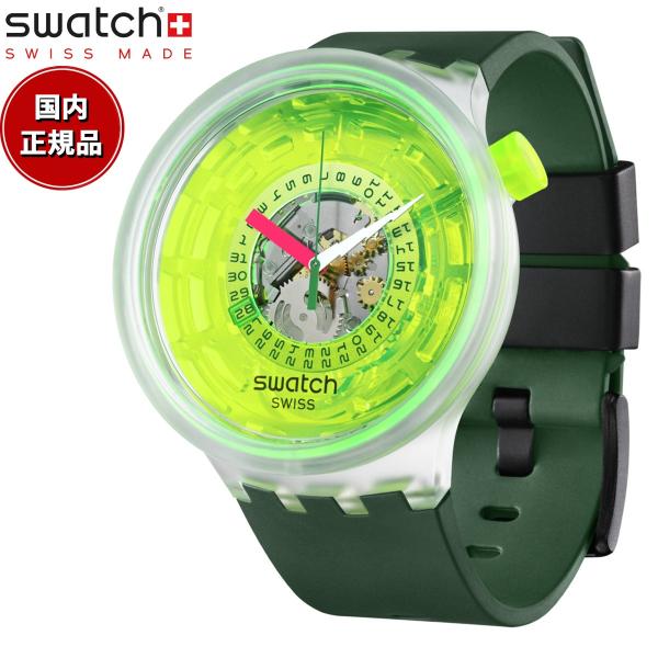 swatch スウォッチ BLINDED BY NEON 腕時計 SB05K400 ビッグボールド ...