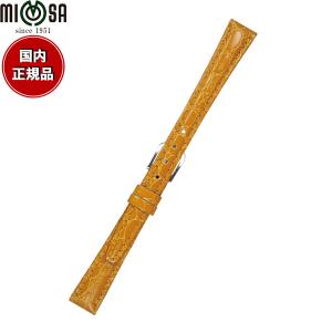 誰でも使える10％OFFクーポン19日まで ミモザ MIMOSA 腕時計 替えバンド ベルト レディース RA型押ワニ カーフ 12mm ゴールド/シルバー 時計 革 牛革