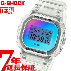 Gショック G-SHOCK 限定 腕時計 メンズ DW-5600SRS-7JF Iridescent Color レインボー スケルトン ジーショック