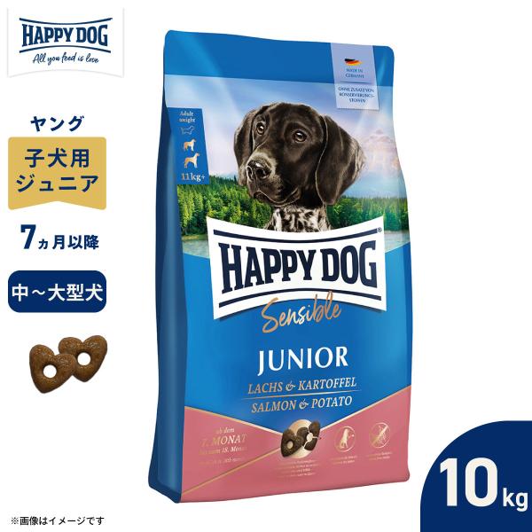 HAPPY DOG ハッピードッグ ドッグフード ヤング センシブル ジュニア サーモン＆ポテト（中...