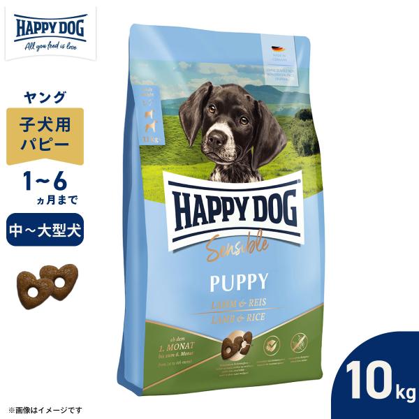 HAPPY DOG ハッピードッグ ドッグフード ヤング センシブル パピー ラム＆ライス（中〜大型...