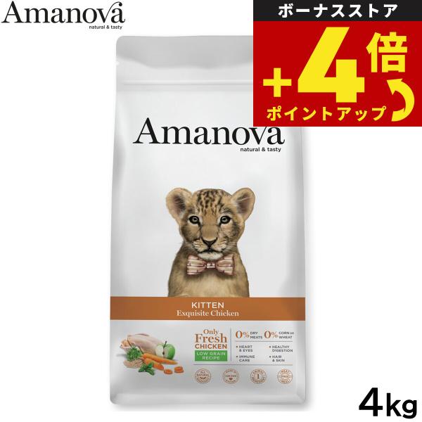 アマノバ Amanova キャットフード キトン エクスクイジット チキン ドライフード 子猫用 小...