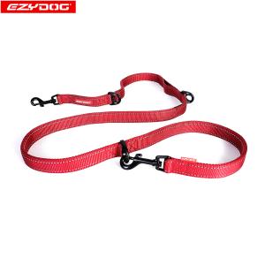 倍々+5倍！最大ポイント26倍！本日限定！イージードッグ EZYDOG ヴァリオ6 レッド 多用途リード 2頭引き 係留 たすき掛け ショルダーリード 長さ変更｜neeldog