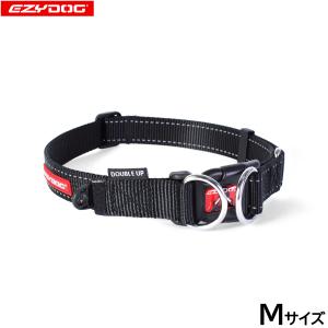 倍々+5倍！最大ポイント26倍！本日限定！イージードッグ EZYDOG ダブルロックカラー M ブラック 首輪 2重固定 反射 中型犬｜neeldog
