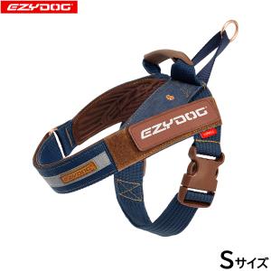 倍々+5倍！最大ポイント26倍！本日限定！イージードッグ EZYDOG エクスプレスハーネス S デニム ハンドル付き 反射 小型犬 中型犬｜neeldog
