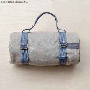 The Tartan Blanket Co. リサイクルピクニックキャリア ネイビー｜neelhealth