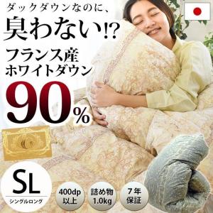 ポーランド産ホワイトダックダウン93％ 二枚合わせ 羽毛掛け布団 DL