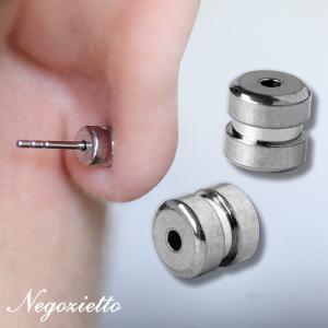 ピアスキャッチ 金属アレルギー 対応 ステンレス316L 0.65mm〜0.9mm ピアス針に対応 シリコン付 キャッチ WG色の1色【片耳用】