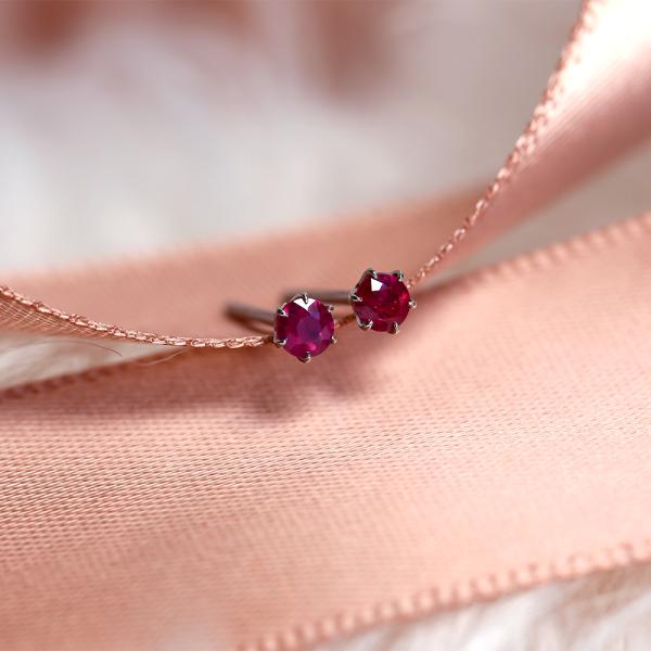 ピアス 金属アレルギー対応 セカンドピアス 誕生日 プレゼント ステンレス316L キャッチ ルビー...