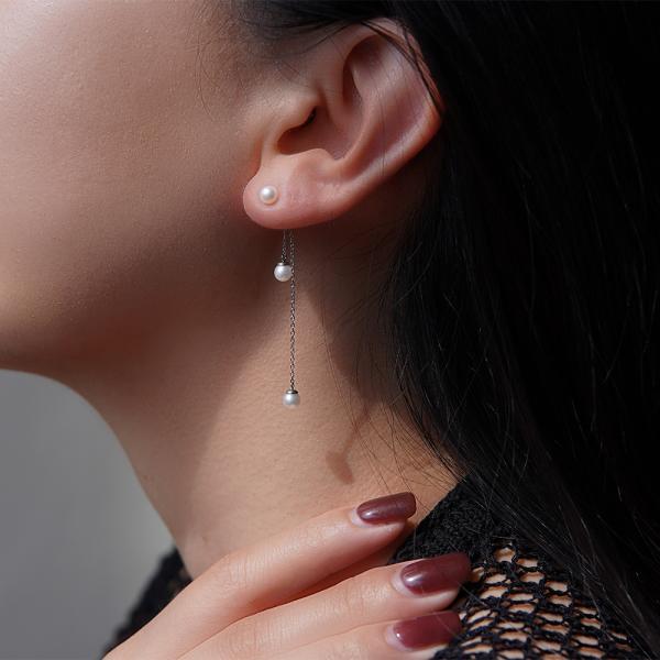 ピアス 金属アレルギー対応 セカンドピアス 誕生日 プレゼント ステンレス316L キャッチ 淡水パ...