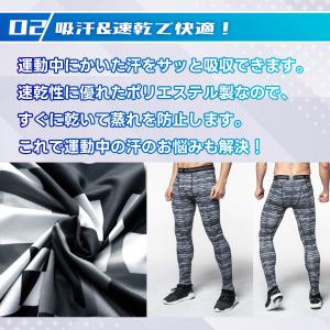 スポーツタイツ メンズ ロング コンプレッショ...の詳細画像2