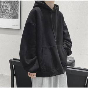 人気商品 パーカー メンズ 無地 袖ライン 運...の詳細画像1