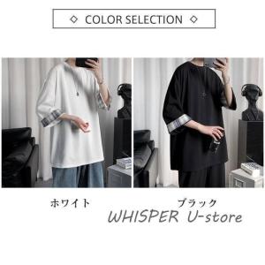 人気商品 Tシャツ 7分袖 メンズ 七分丈tシ...の詳細画像2