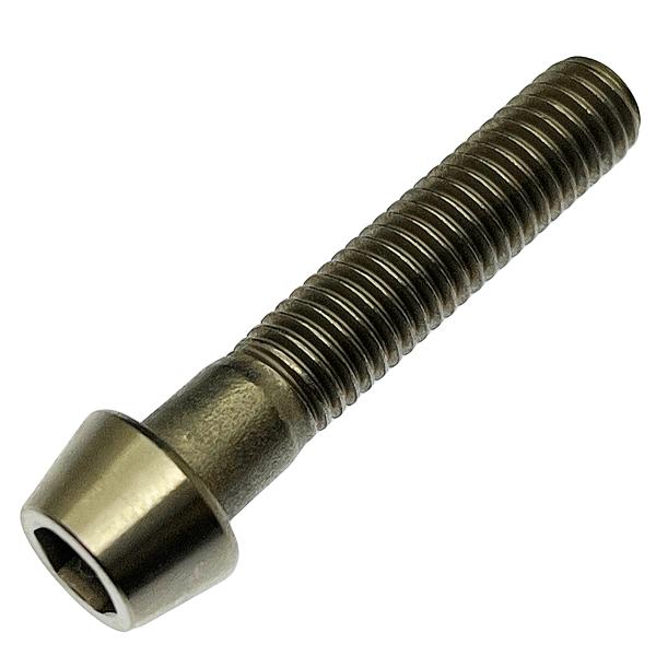 純チタン テーパー キャップ ボルト M8ｘ長さ40mm 1本入 軽量化パーツ 六角穴付