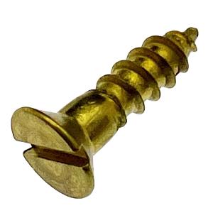 真鍮 生地 アンティーク木ネジ 皿マイナス頭  3.1x13 20個入