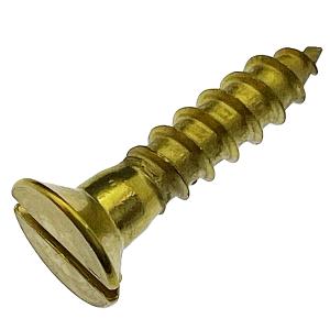 真鍮 生地 10個入 アンティーク 木ネジ 皿 マイナス 太さ4.1mm (長さ