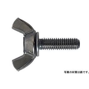 冷間蝶ボルト（Ｒ）　 8 X 80　鉄　三価ホワイト　【80本入】