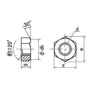 鉄 六角ナット(1種) M10 ユニクロ 【1...の詳細画像1