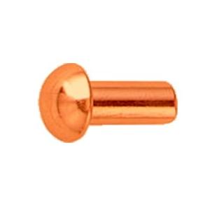 銅 丸リベット 1.2x4 生地 【100個入】