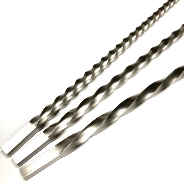 角棒　ステンレス 9×9×1000mm　スパイラル ツイスト ねじり　9x9