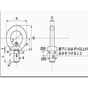 アイボルト M8 ユニクロ (1個単位 バラ売...の詳細画像1