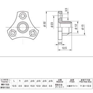 M10 鬼目ナットJタイプの詳細画像1