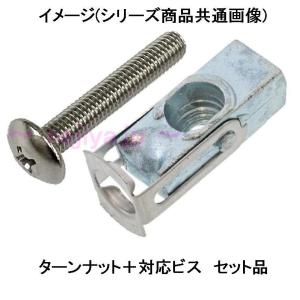 M6用 ターンナット(高トルク品) TN-6S+ビス付セット M6用 ターンナット(高トルク品) TN-6S+ビス付セット