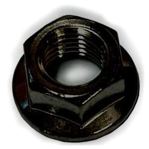 M6 フランジナット黒色ステンレス(M6 P=1 平径10 フランジΦ13 全高6/裏面セレート付)