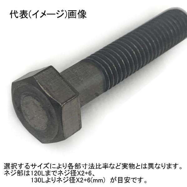 M10 X 80L(首下)ネジ部約28mm チタン六角ボルト(中)