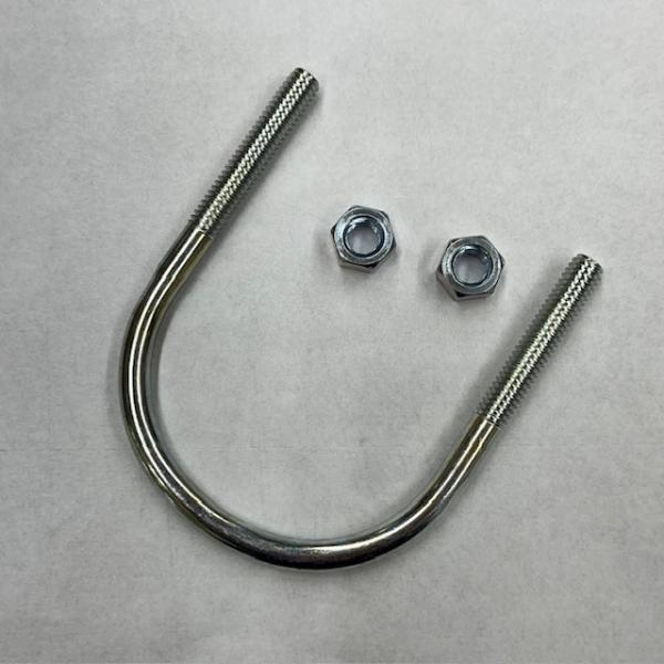 M6X40A　Uボルト（ナット2個付）　鉄+ユニクロメッキ品　キャンプに！DIYに！●ジャンク限定特...