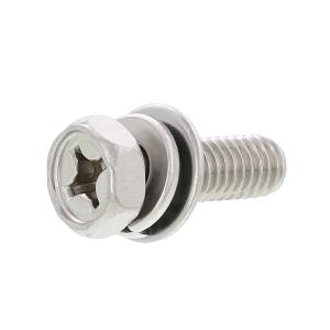 ステンレス (+)六角アプセットセムス [P=3] M4 (太さ=4mm)×長さ=10mm　